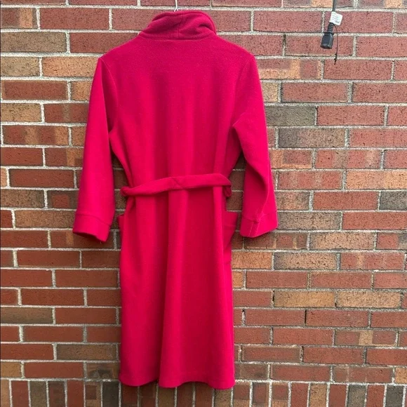 L.L.Bean Kids Fleece Robe Pink Size L 14–16 Belted Bathrobe - Picture 3 of 4